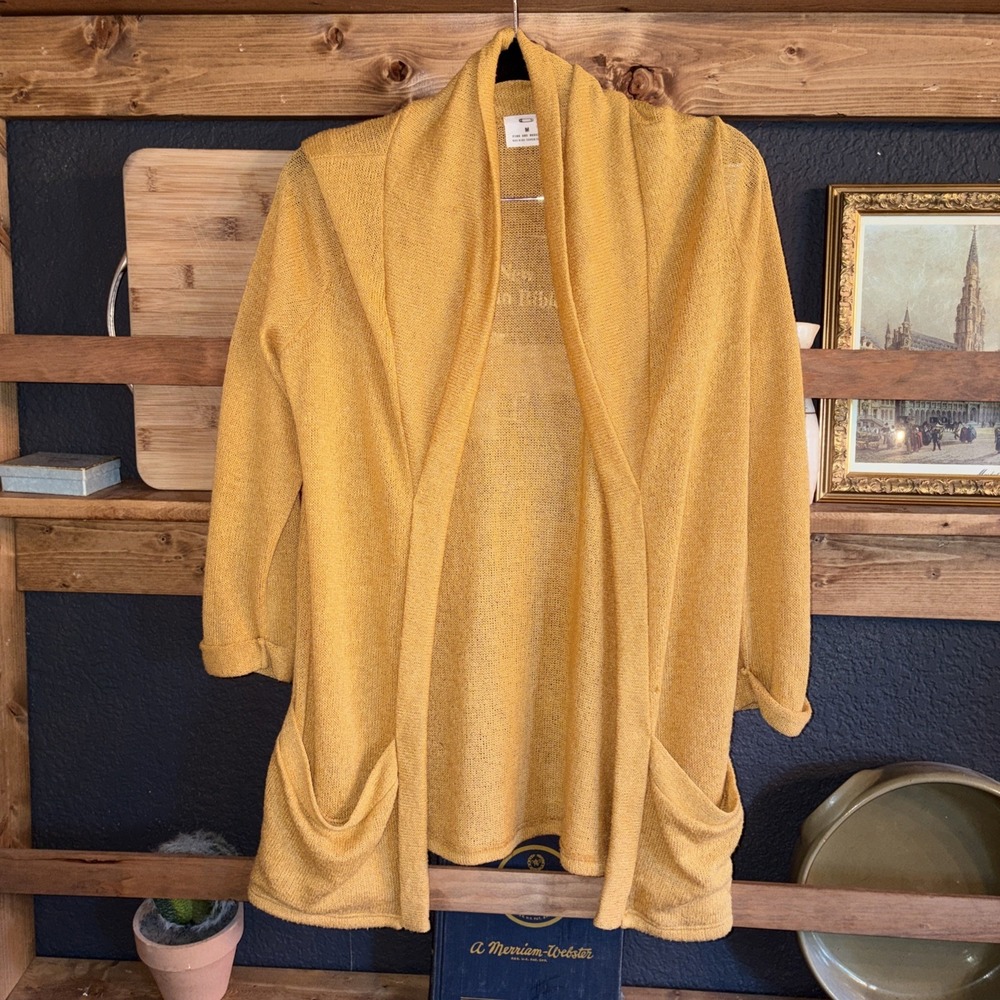 Anthropologie Pins And Needles Mustard Yellow Pockets Women's Size M